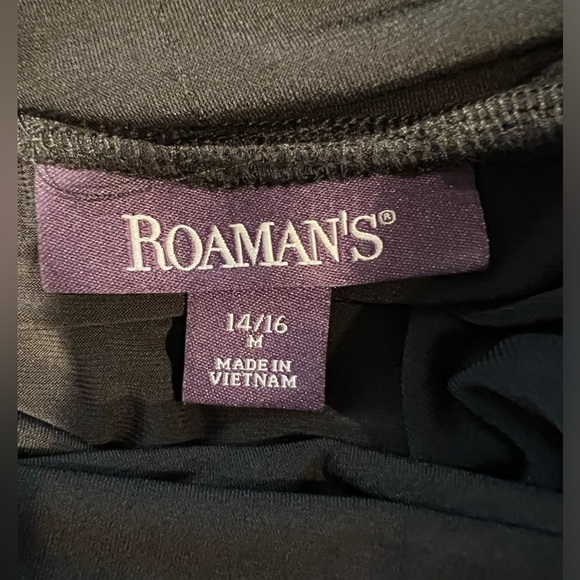 Roman’s black cowl neck sleeveless maxi dress size 14/16 - Picture 5 of 7